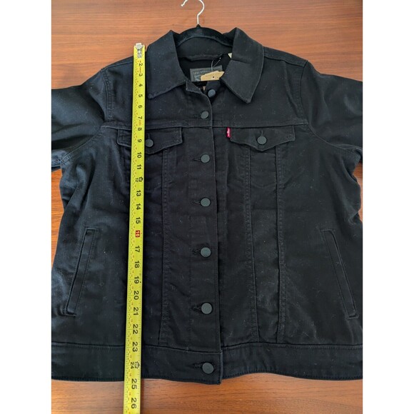 Levi's Women's Original Trucker Jacket, Black and Black Size 1X New - Picture 8 of 8